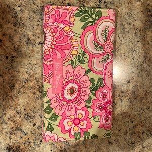 Vera Bradley pink petal checkbook cover used in good condition